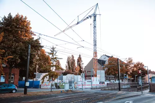 Kran im Einsatz - 3 von 3